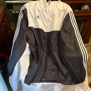 adidas Black and White Men's Windbreaker Jacket
